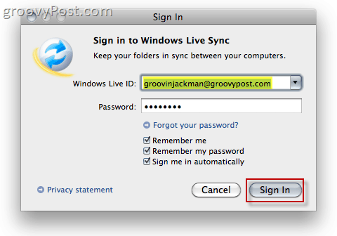 Windows Live Sync Beta på OS X