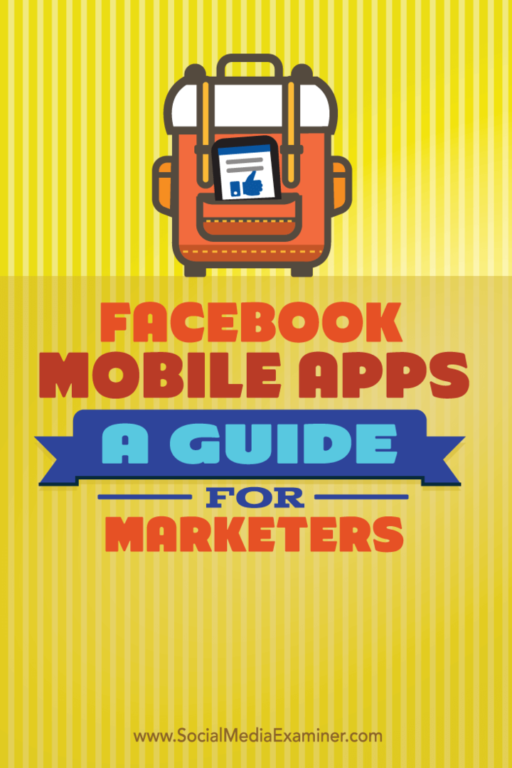 administrere markedsføring med facebook mobilapper