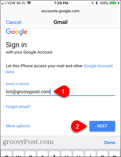 Skriv inn e-post adresse