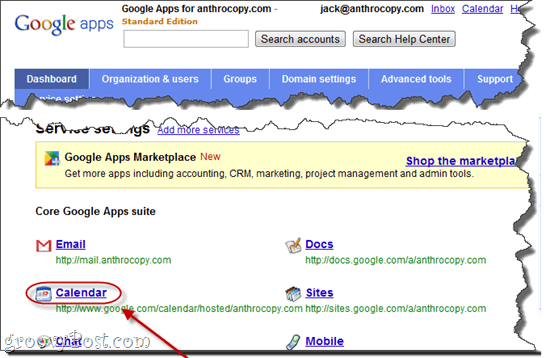 Avslør privat adresse URL-adresse for Google Apps