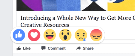 Facebook-reaksjoner påvirker rangering av innholdet litt mer enn likes.