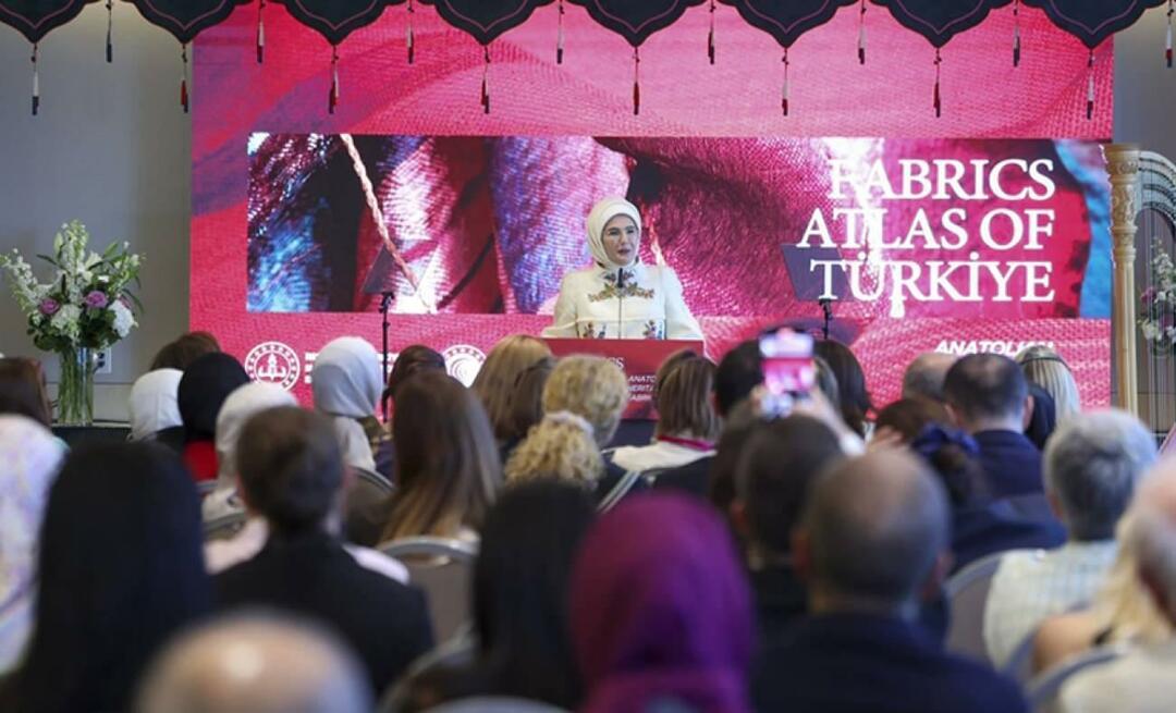 Førstedame Erdoğan møtte konene til ledere i New York: Anatoliske vevinger var blendende