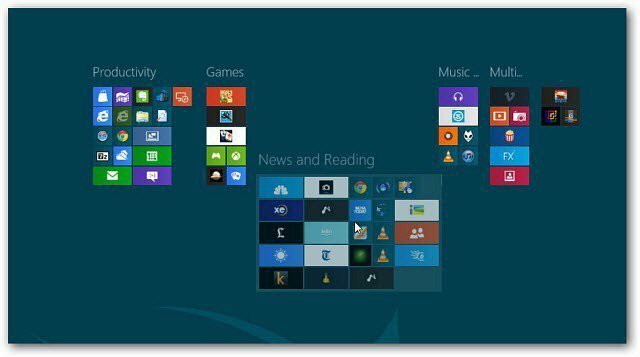Windows 8: Lag flisegrupper på startskjermen