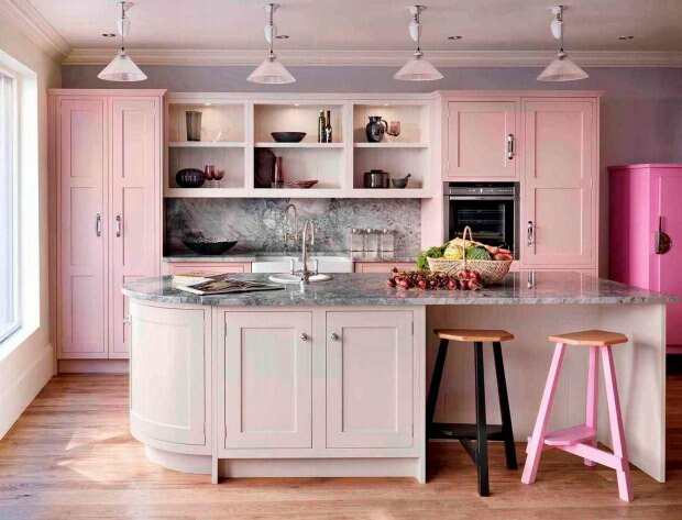 rosa kjøkkendekorasjon