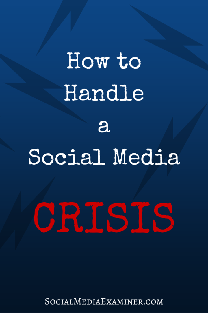 hvordan håndtere en sosial mediekrise
