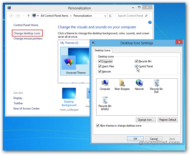 Hvordan knytte kontrollpanelikonet til Windows 8 oppgavelinje