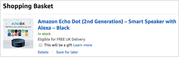 Amazons Echo Dot var en bestselger til jul 2017.