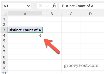 Bruke en pivottabell for å beregne antall unike verdier i et Excel-datasett