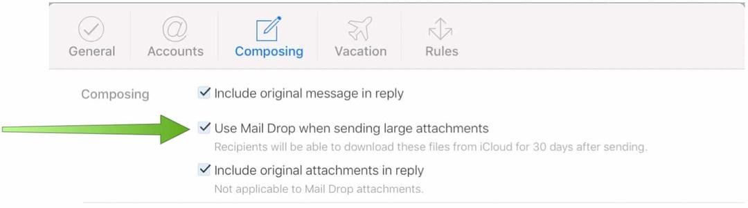 Hvordan sende filer via Mail Drop på iPhone ved hjelp av iCloud