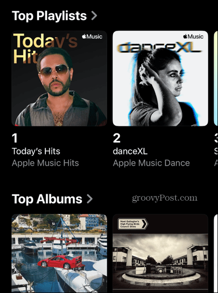 Apple Music Charts topp spillelister