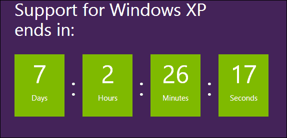 XP-støtte slutter snart