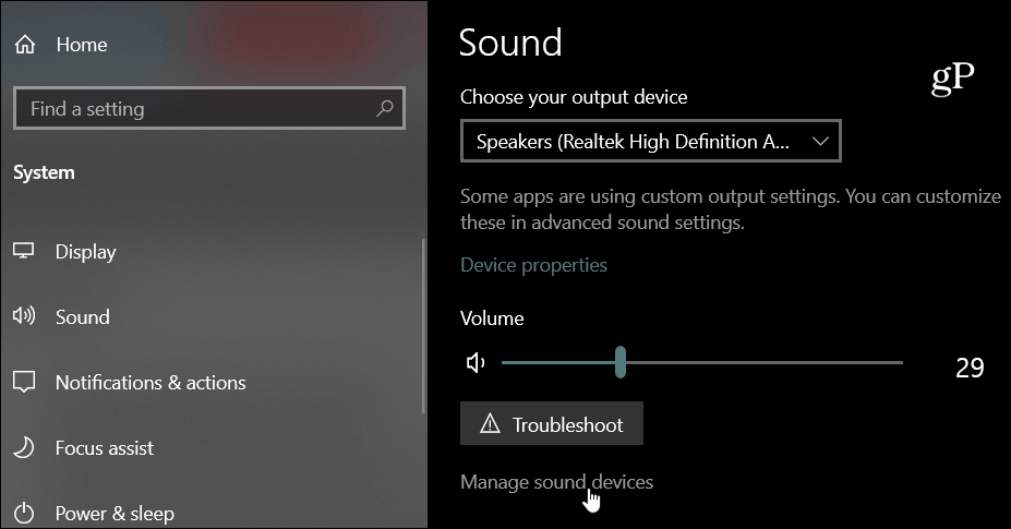 Lydenheter Windows 10