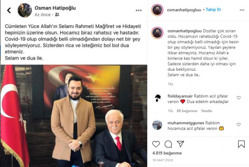 Er Nihat Hatipoğlu på intensivavdeling? Nihat Hatipoğls sønn, Osman Hatipoğlu, kunngjorde!