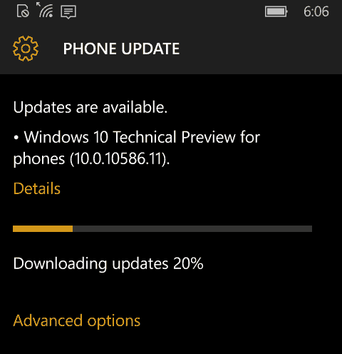 Windows 10 Mobile Preview Build 10586 tilgjengelig nå
