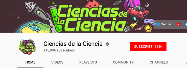 Hvordan rekruttere betalte sosiale påvirkere, eksempel på spansktalende YouTube-kanal Ciencias de la Ciencia