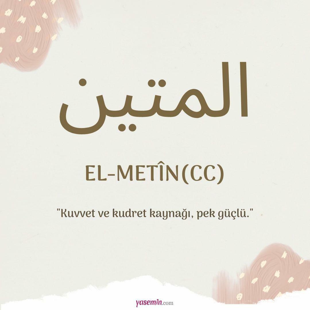 Hva betyr al-Metin (cc)?