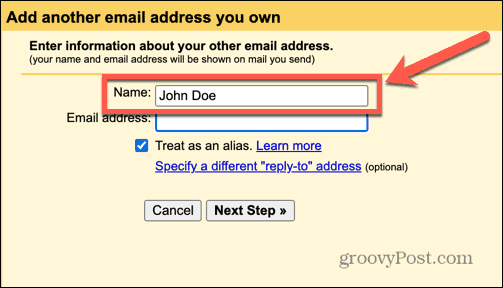 gmail alias navn