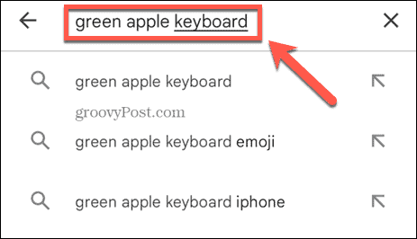 søk etter grønt eple-tastatur