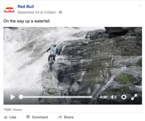 red bull facebook innlegg