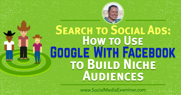 Søk etter sosiale annonser: Hvordan bruke Google med Facebook til å bygge nisjepublikum med innsikt fra Shane Sams på Social Media Marketing Podcast.