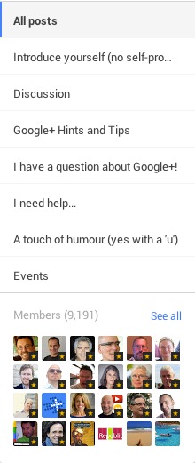 google pluss felleskategorier