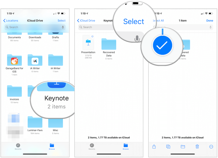 Filer-app flytter plassering