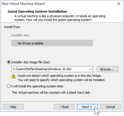 03 Installeringsfil Windows 10 ISO