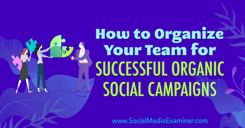 Hvordan organisere teamet ditt for vellykkede organiske sosiale kampanjer av Janette Speyer på Social Media Examiner.