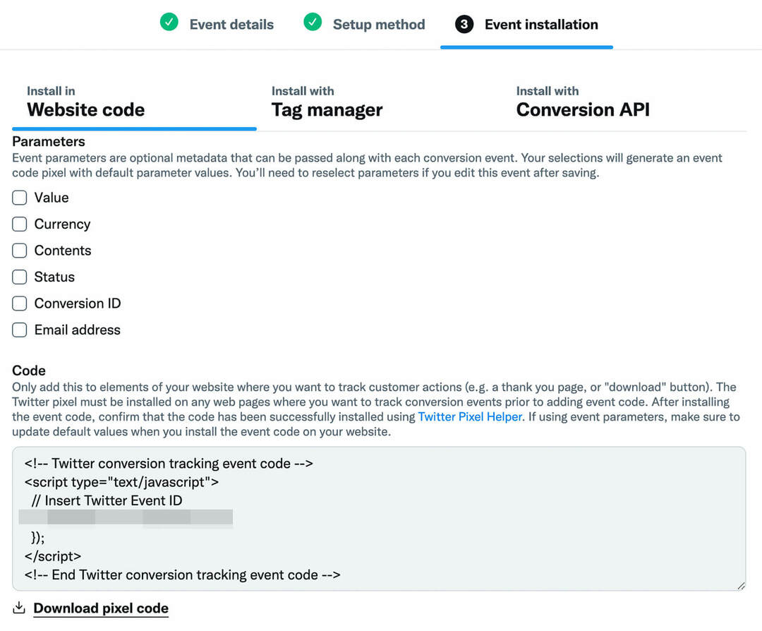 how-to-install-conversion-events-using-twitter-pixel-define-event-with-code-choose-parameters-example-10