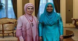 Førstedame Erdoğan møtte Sajidha Mohamed, kona til Maldivenes president Muizzu