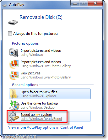 Aktiver ReadyBoost ved hjelp av et SD-kort på Windows 7