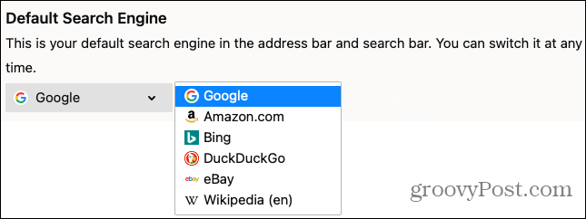 Firefox standard søkemotor