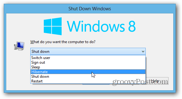 Slå av Windows 8 Desktop