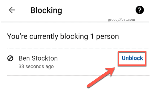Mulighet for å oppheve blokkeringen av en LinkedIn-bruker