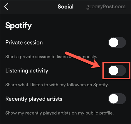 spotify mobil lytteaktivitet