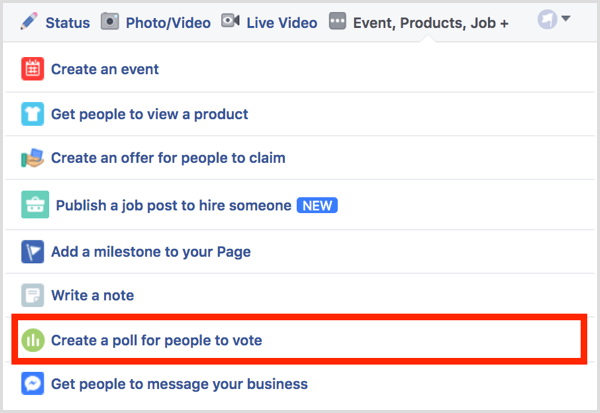Facebook oppretter en avstemning for folk å stemme