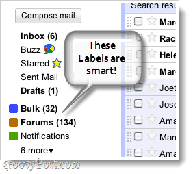 smarte etiketter gmail-skjermbilde