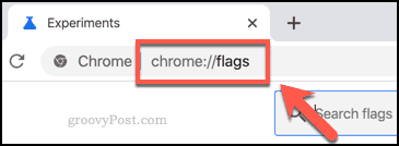 Chrome-flaggmenyen åpnes fra adressefeltet