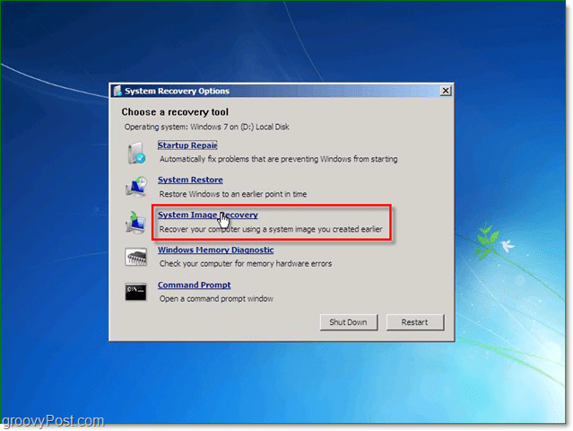 Windows 7 har 5 forskjellige måter å gjenopprette systemet ditt på. Velg systemgjenoppretting