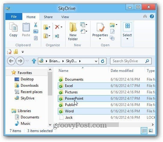 SkyDrive Win8 Desktop