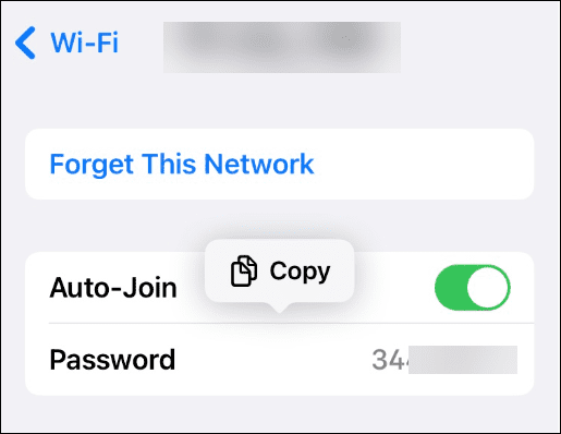 Se lagrede Wi-Fi-nettverkspassord på iPhone