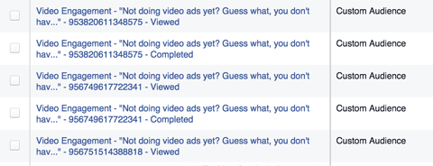facebook video annonse engasjement lister