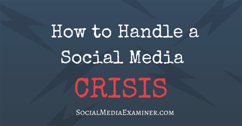 håndtere en krise på sosiale medier