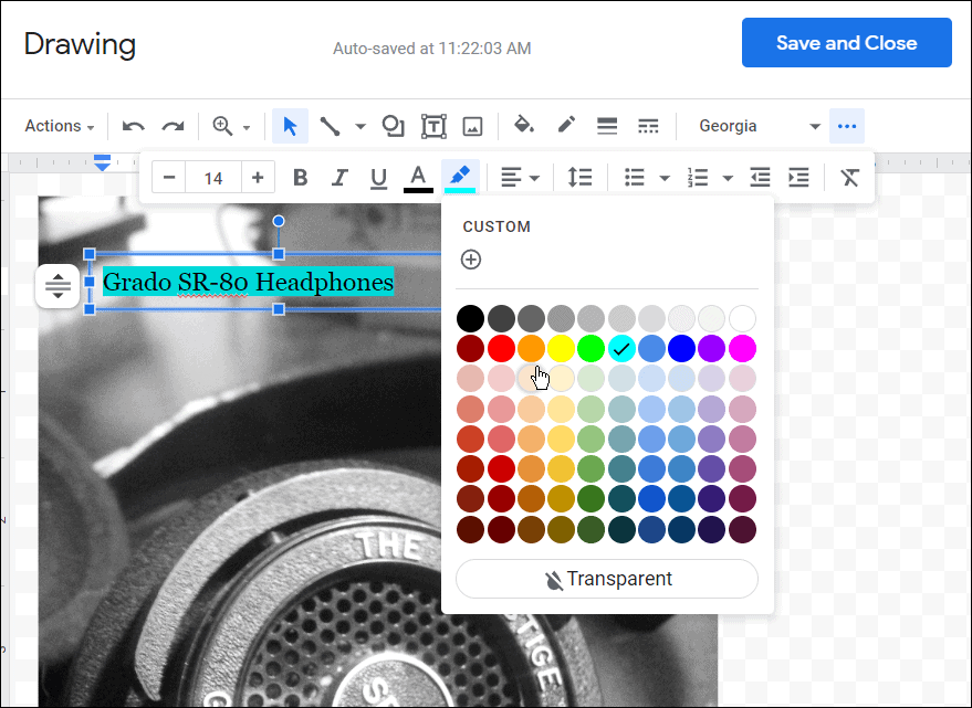 Skriftfarge osv. hvordan du lager bilder i Google Docs
