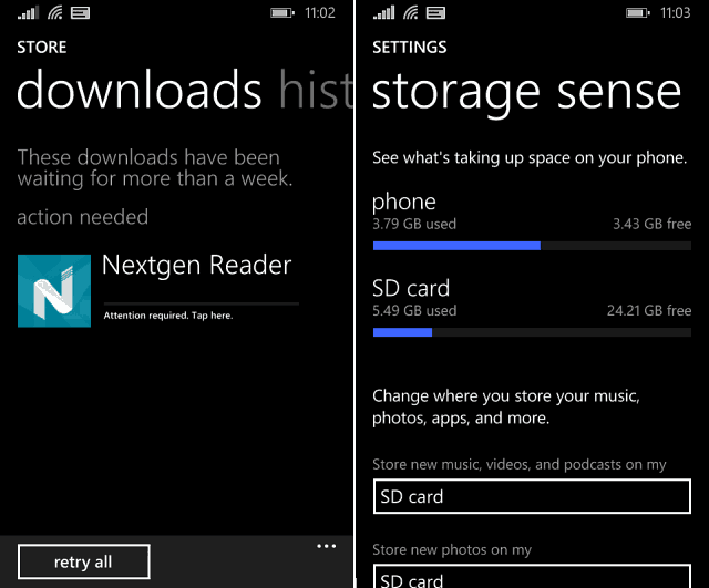 Flytt apper fra SD-kort til telefon på Windows Phone 8.1