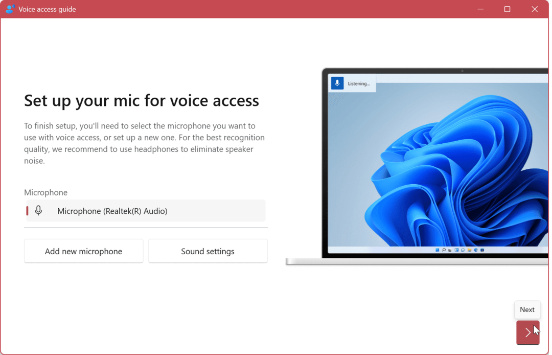 Aktiver og bruk stemmetilgang på Windows 11