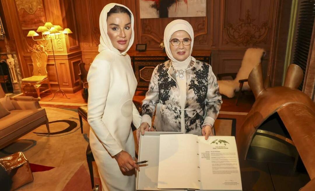 Førstedame Erdoğan møtte Sheikha Moza, mor til Qatar Emir Sheikh Al Thani