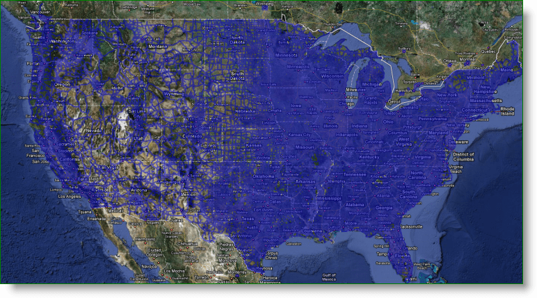 Google Maps Street View Amerikansk dekning