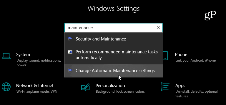 Søkeinnstillinger-app Windows 10