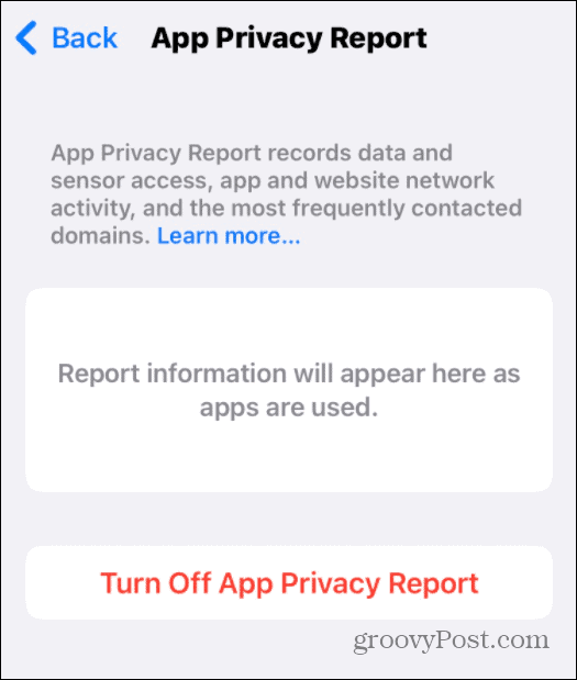 app personvernrapport kjører